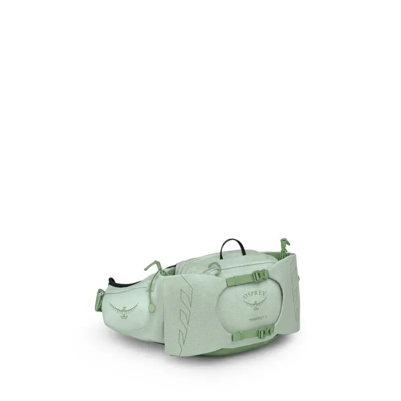 Osprey Tempest 6 Lumbar Pack in Frostymintgreenbotanica Resized, front view