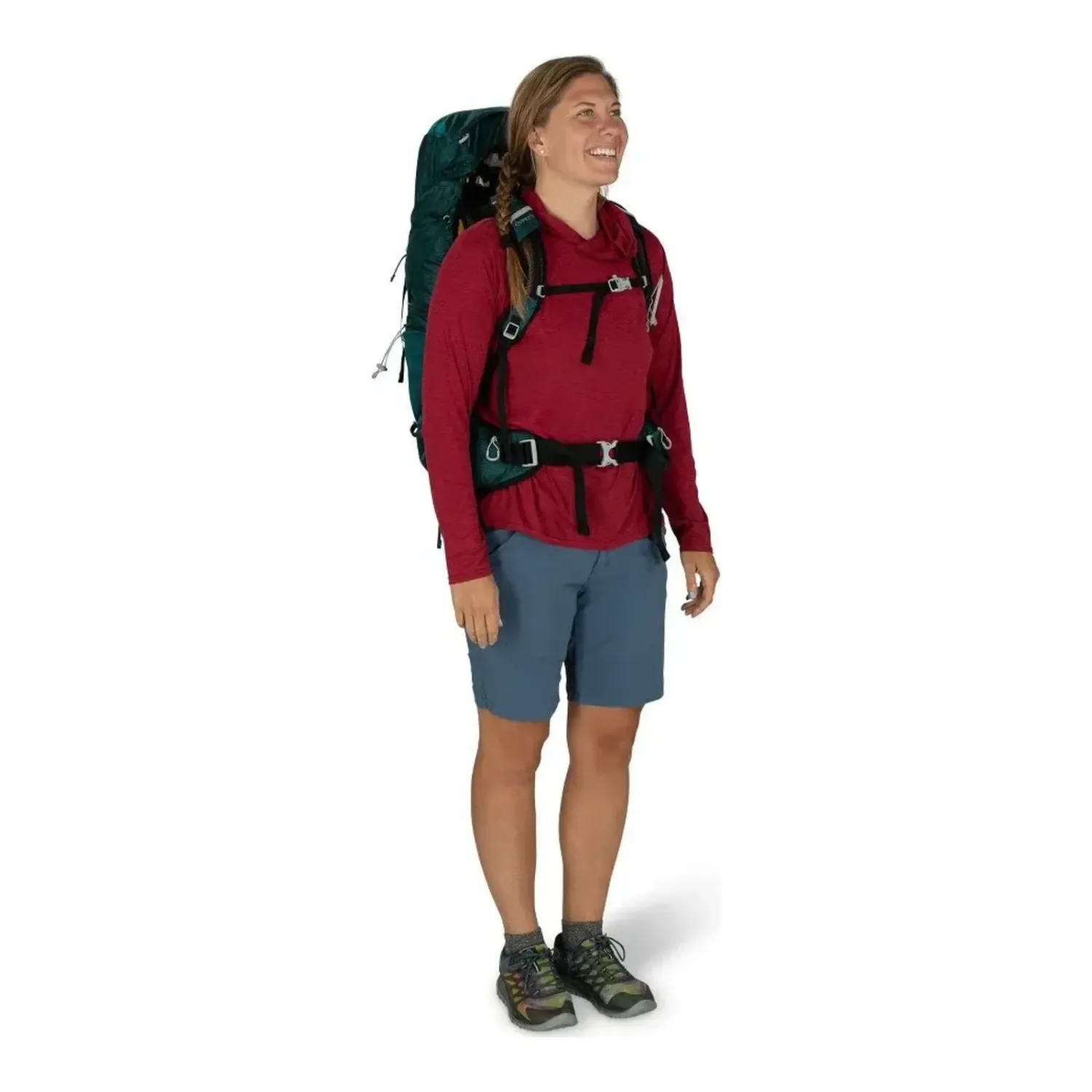 Osprey Women's Eja 48 Lightweight Backpack in Deepteal, alternate view 2