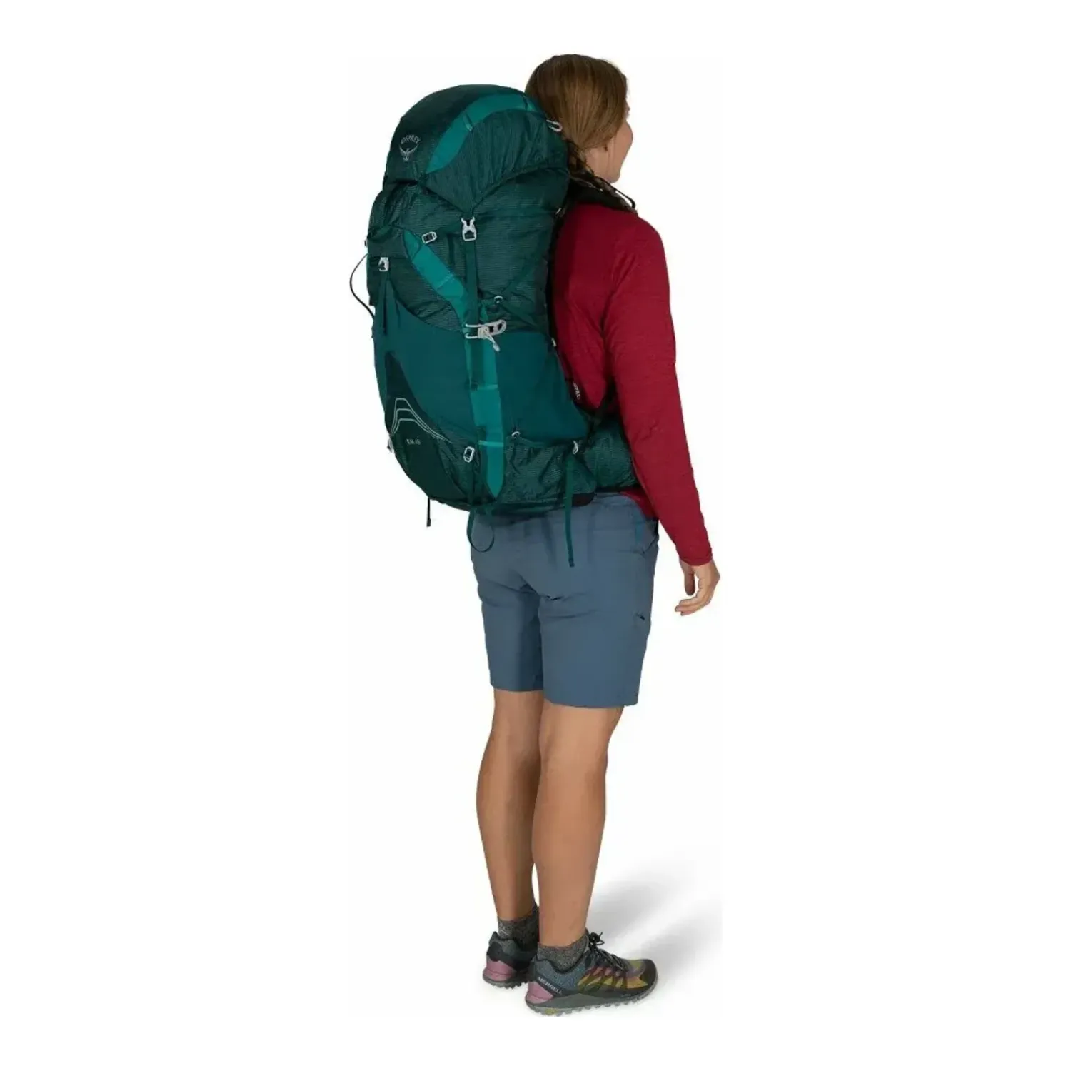 Osprey Women's Eja 48 Lightweight Backpack in Deepteal, alternate view 3
