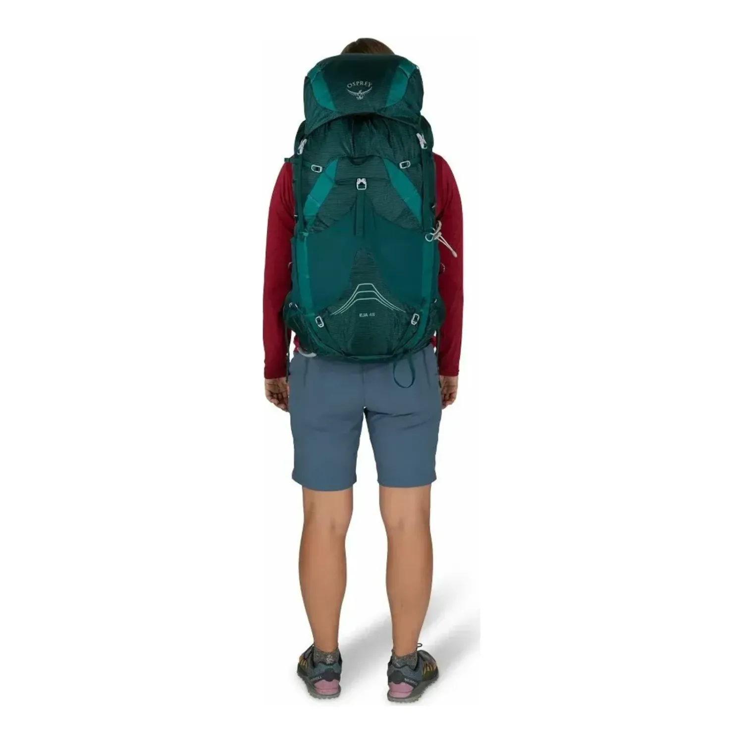 Osprey Women's Eja 48 Lightweight Backpack in Deepteal, alternate view 4