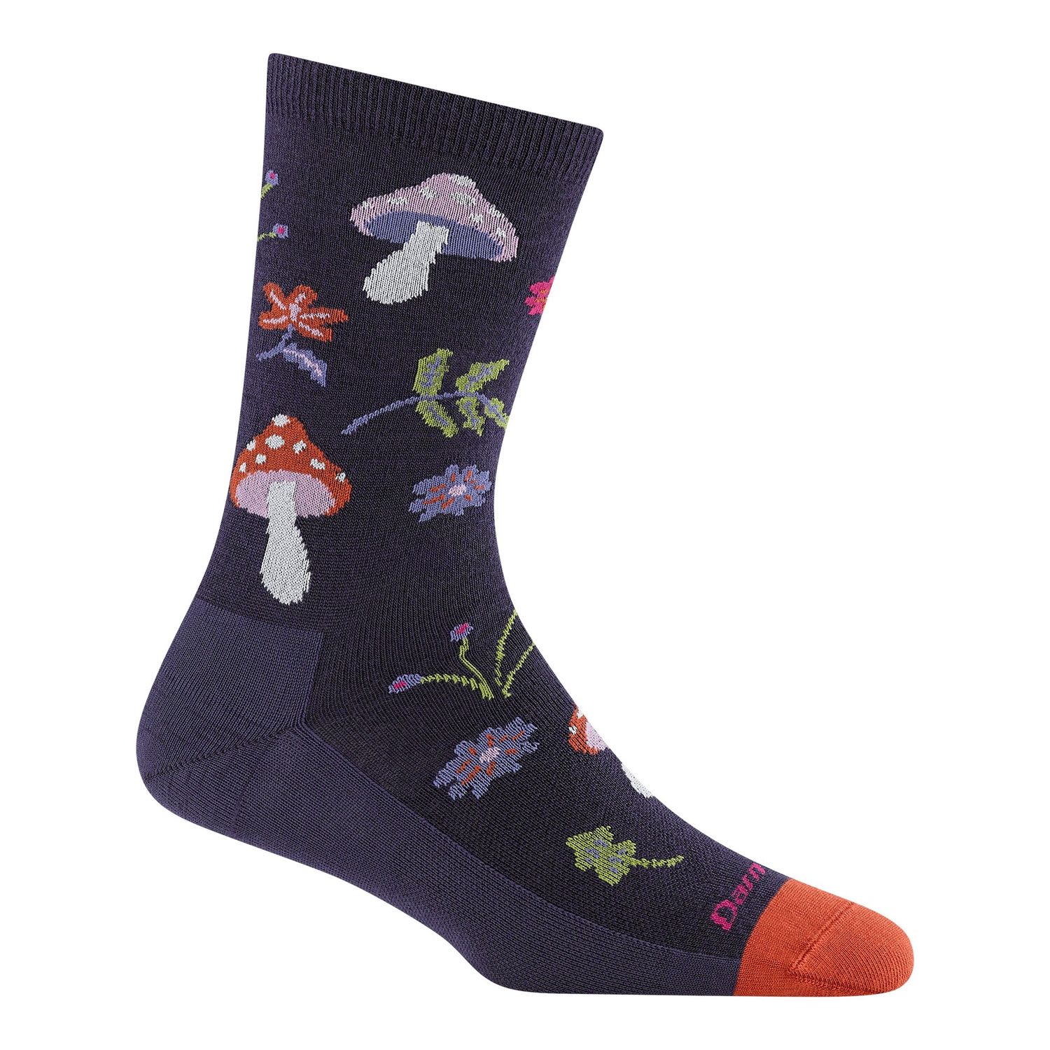 6133 - Darn Tough Women's Shroom Bloom Crew Lightweight, Color: Blackberry, Size: M
