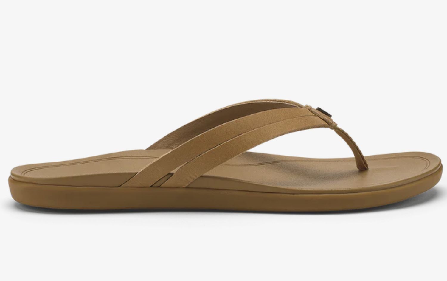 Olukai Women's Ho'opio Hui Flip Flop, Color: Sahara/ Sahara, Size: 6