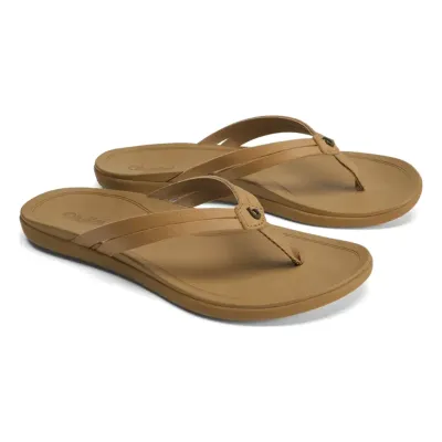 OluKai Women's Ho'opio Hui Flip Flop in Sahara / Sahara, alternate view 1