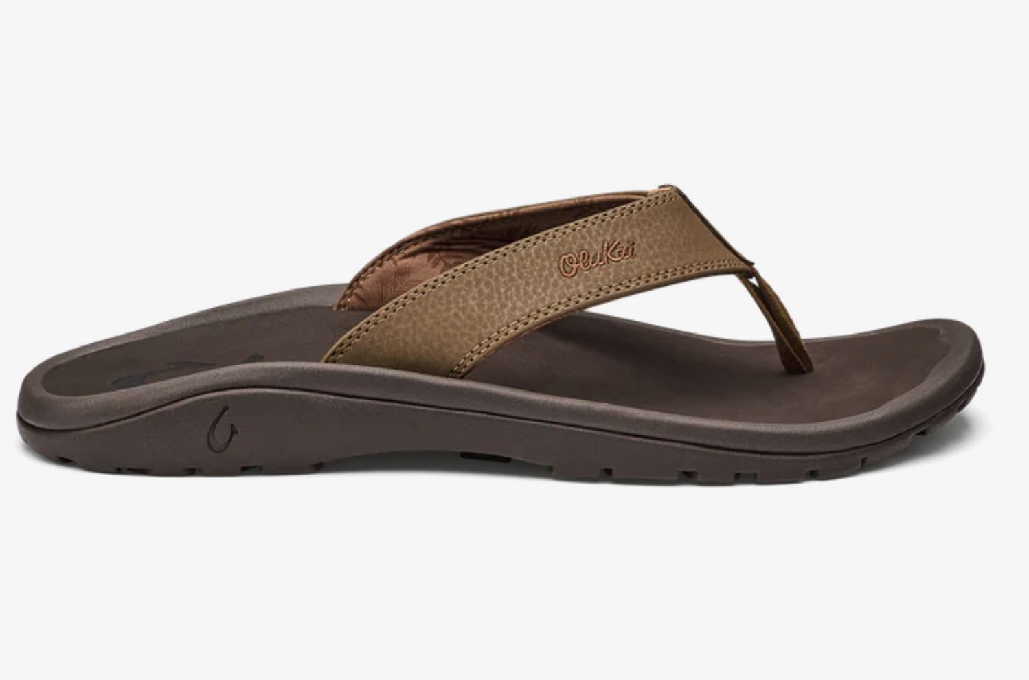 Olukai Ohana Men's Flip Flop, Color: Tan/ Dark Java, Size: 8