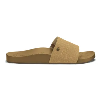 OluKai Women's Kipe'a Pono Slide in Sahara/ Crosshatch, main view