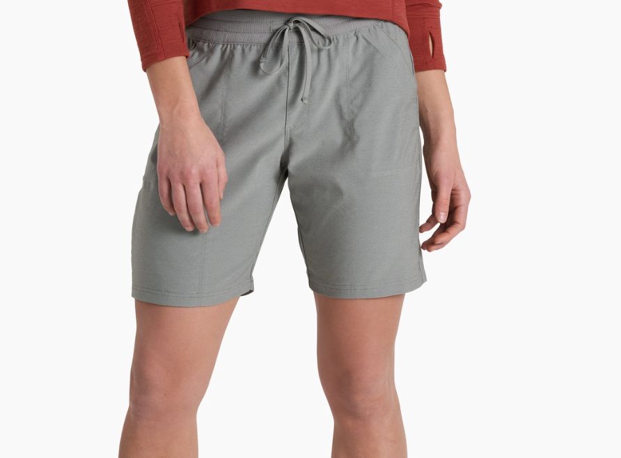 KUHL Women's Trekr Pull On Short 8", Color: Stone, Size: M