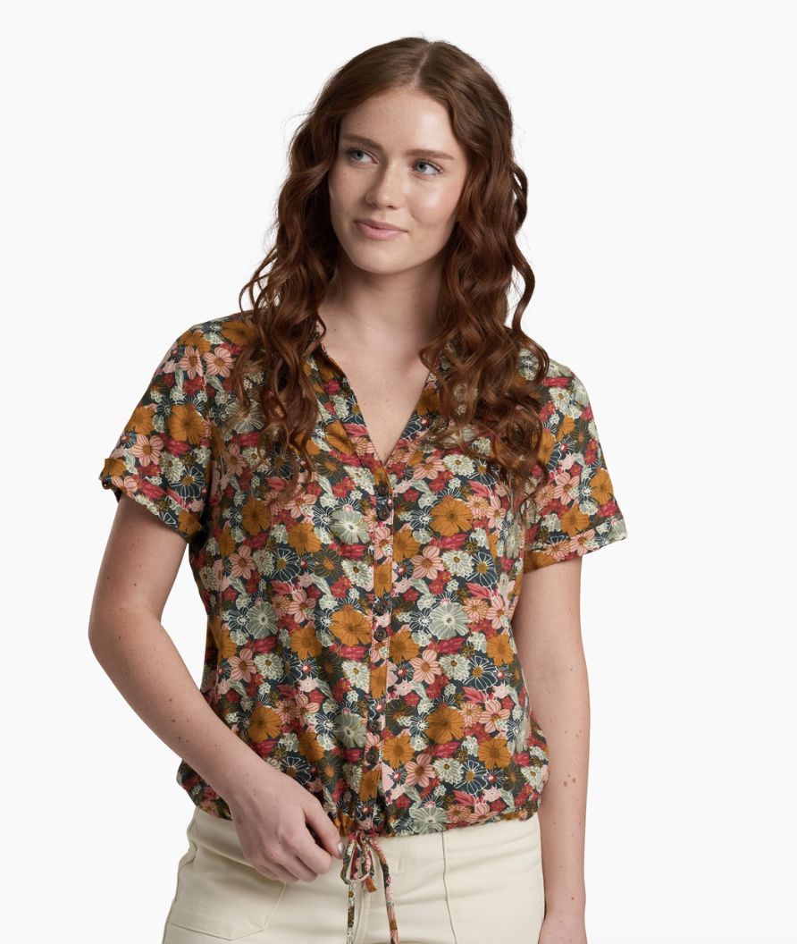 Kuhl Women's Liliana Short Sleeve, Color: Night Sky Print, Size: Small