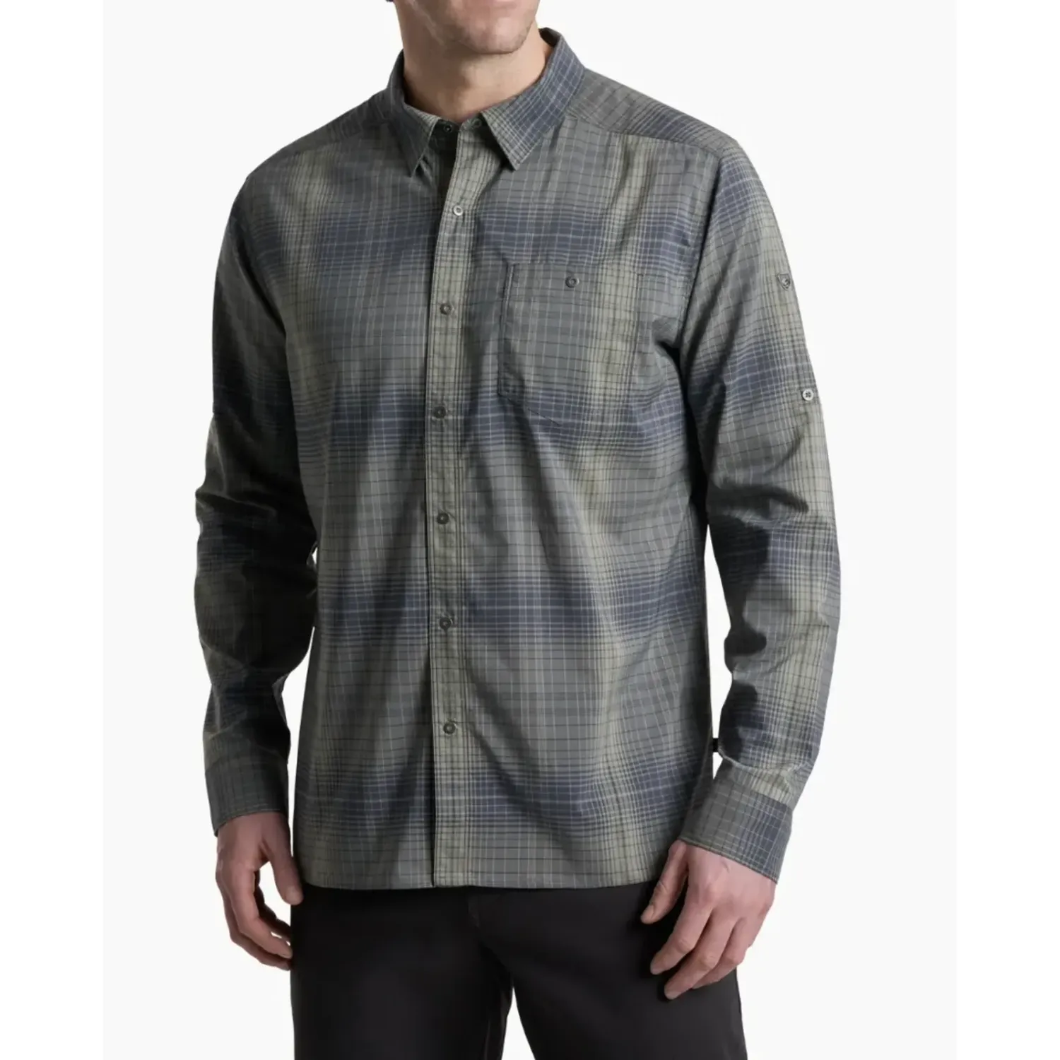 KUHL Men's Response Long Sleeve Shirt, Color: Hurricane Grey, Size: XL