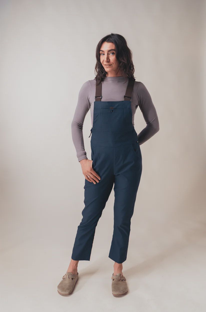 Allover Women's Lookout Overalls 2.0, Color: Deep Ink, Size: Small