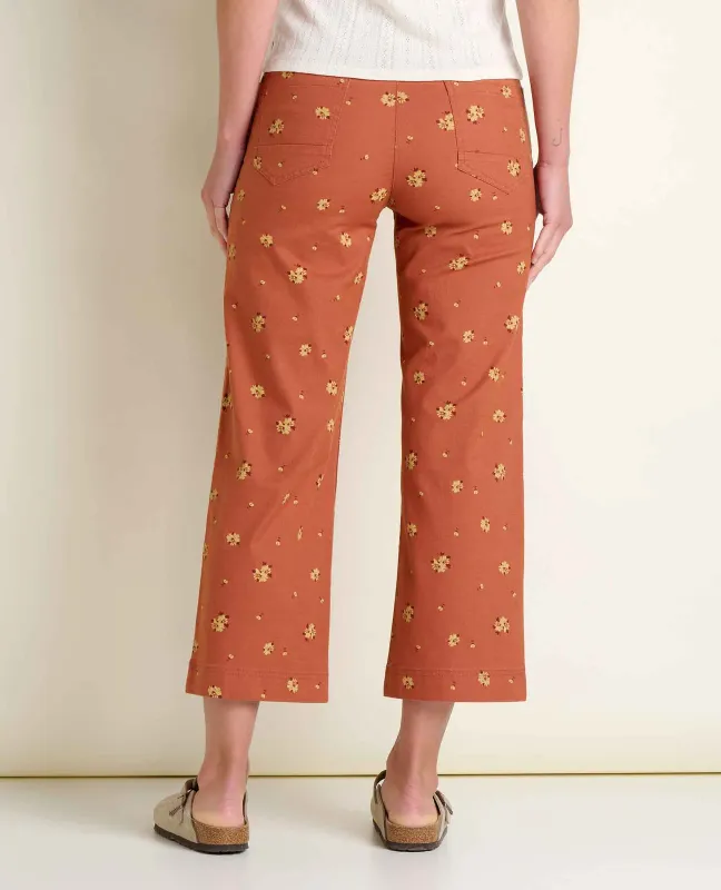 Toad&amp;Co Women's Earthworks Wide Leg Crop Pant, alternate view 1