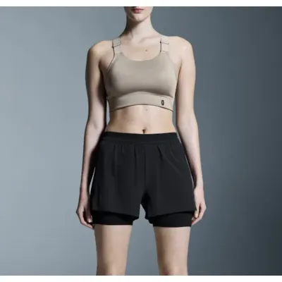 On Women's 3" Performance 2/1 Short, front view