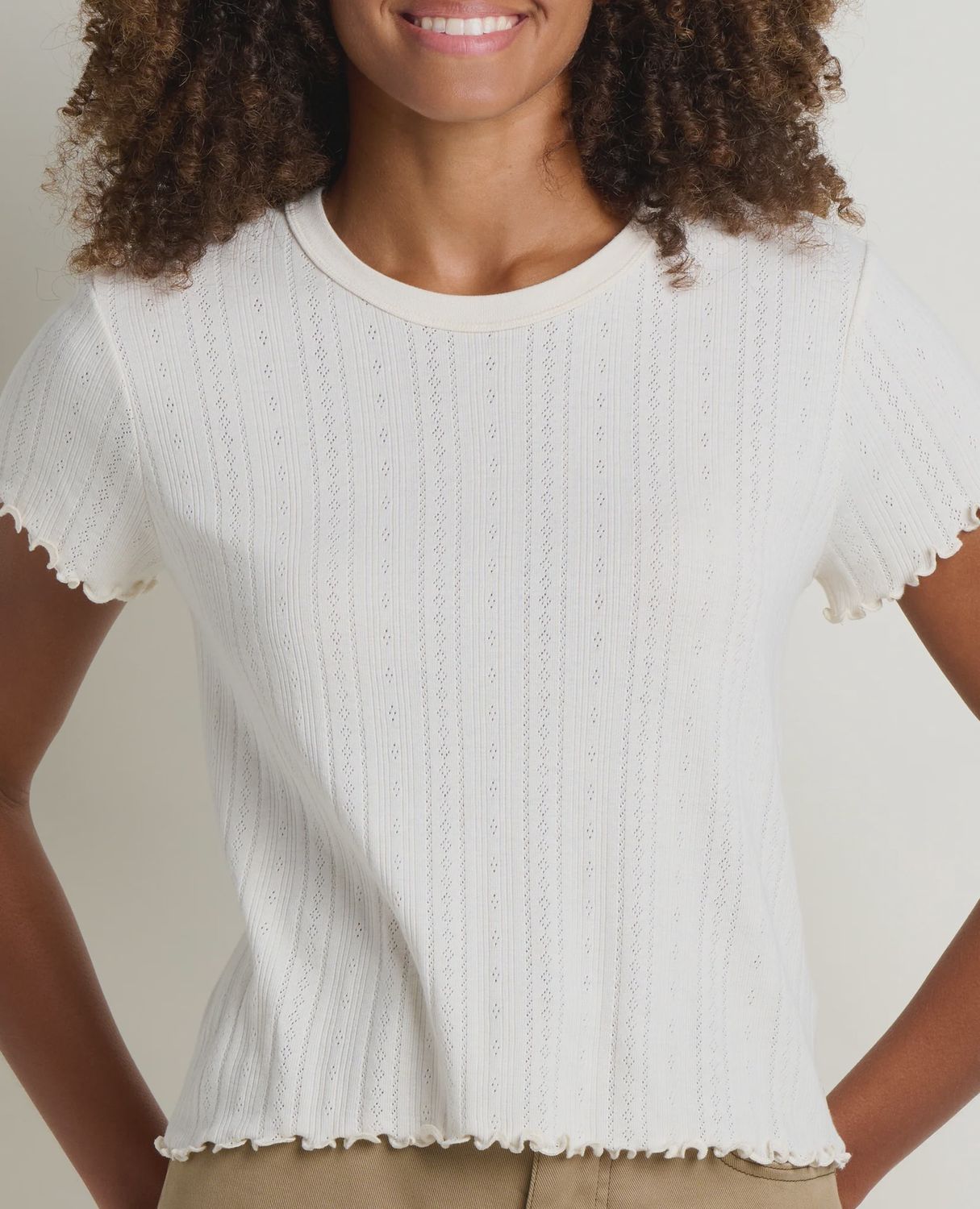 Toad &amp; Co Women's Foothill Pointelle Baby Tee