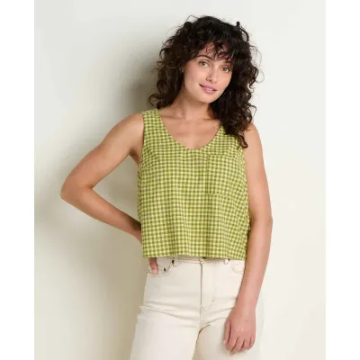 Toad&amp;Co Women's Taj Hemp Button Back Tank, front view
