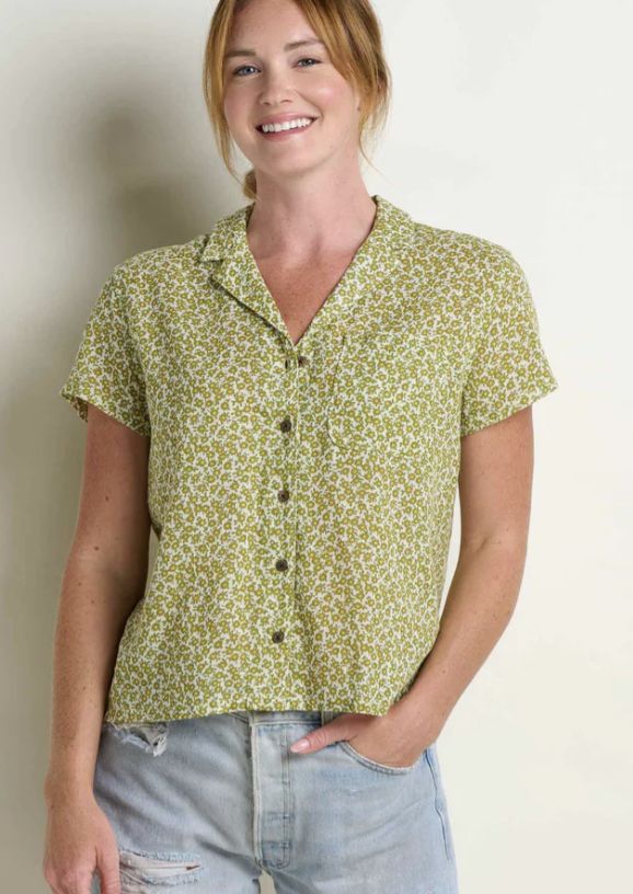 Toad &amp; Co Women's Camp Cove Shirt, Color: Salt Print, Size: Small