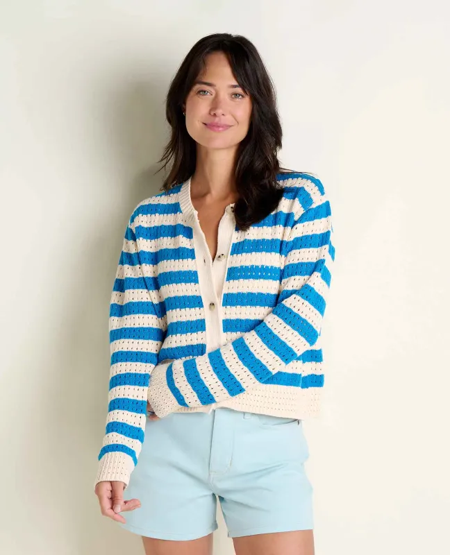 Toad&amp;Co Women's Bianca Pointelle Cardigan, front view