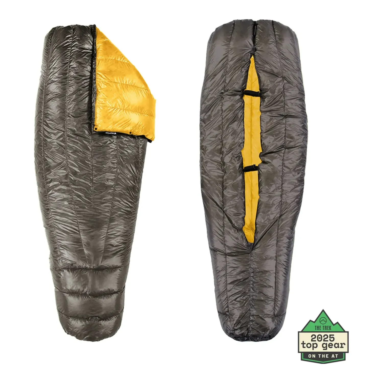 Enlightened Equipment Enigma 20° Sleeping Quilt, Color: Charcoal 10D &amp; Yellow 10D, Size: Long / Wide