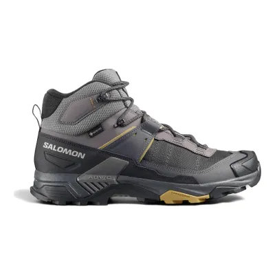 Salomon Men's X Ultra 5 Mid Gore-Tex in Dark Gull Grey / Asphalt, main view