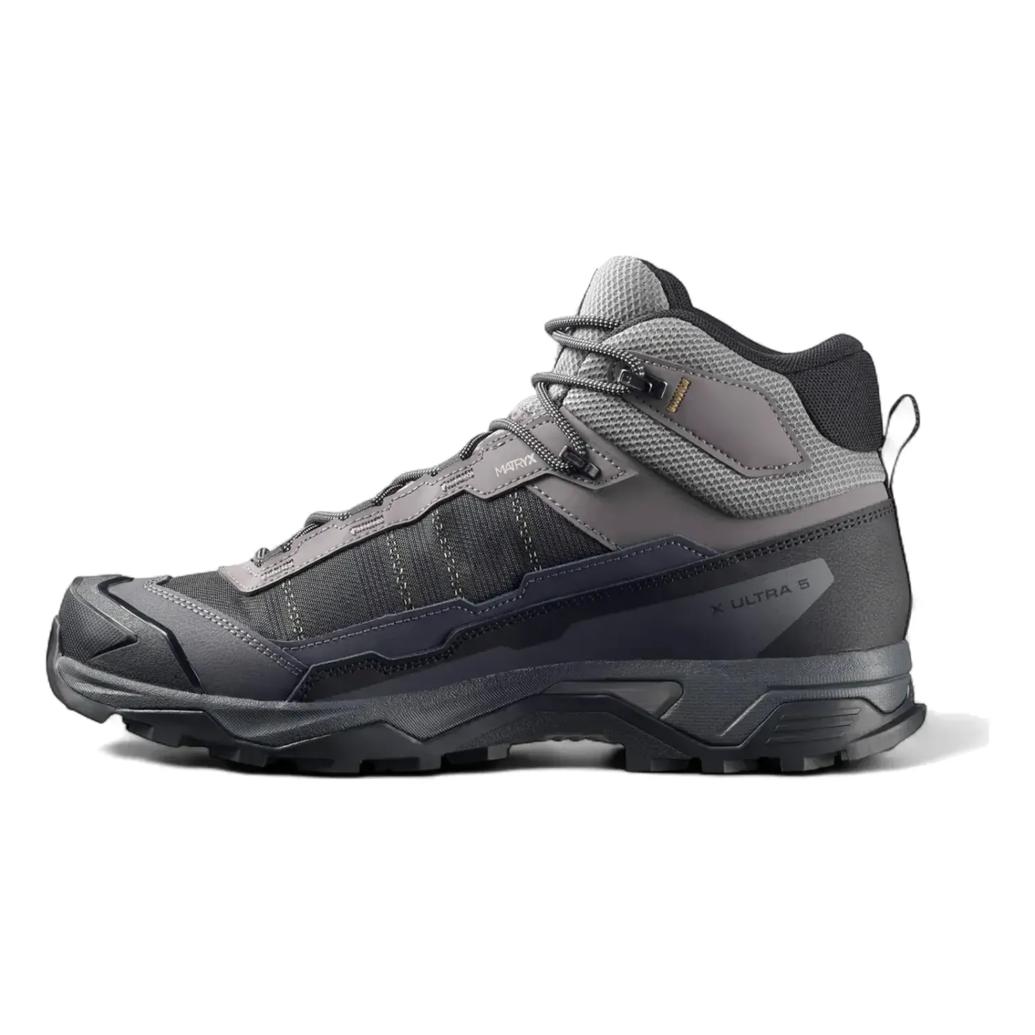 Salomon Men's X Ultra 5 Mid Gore-Tex in Dark Gull Grey / Asphalt, alternate view 2