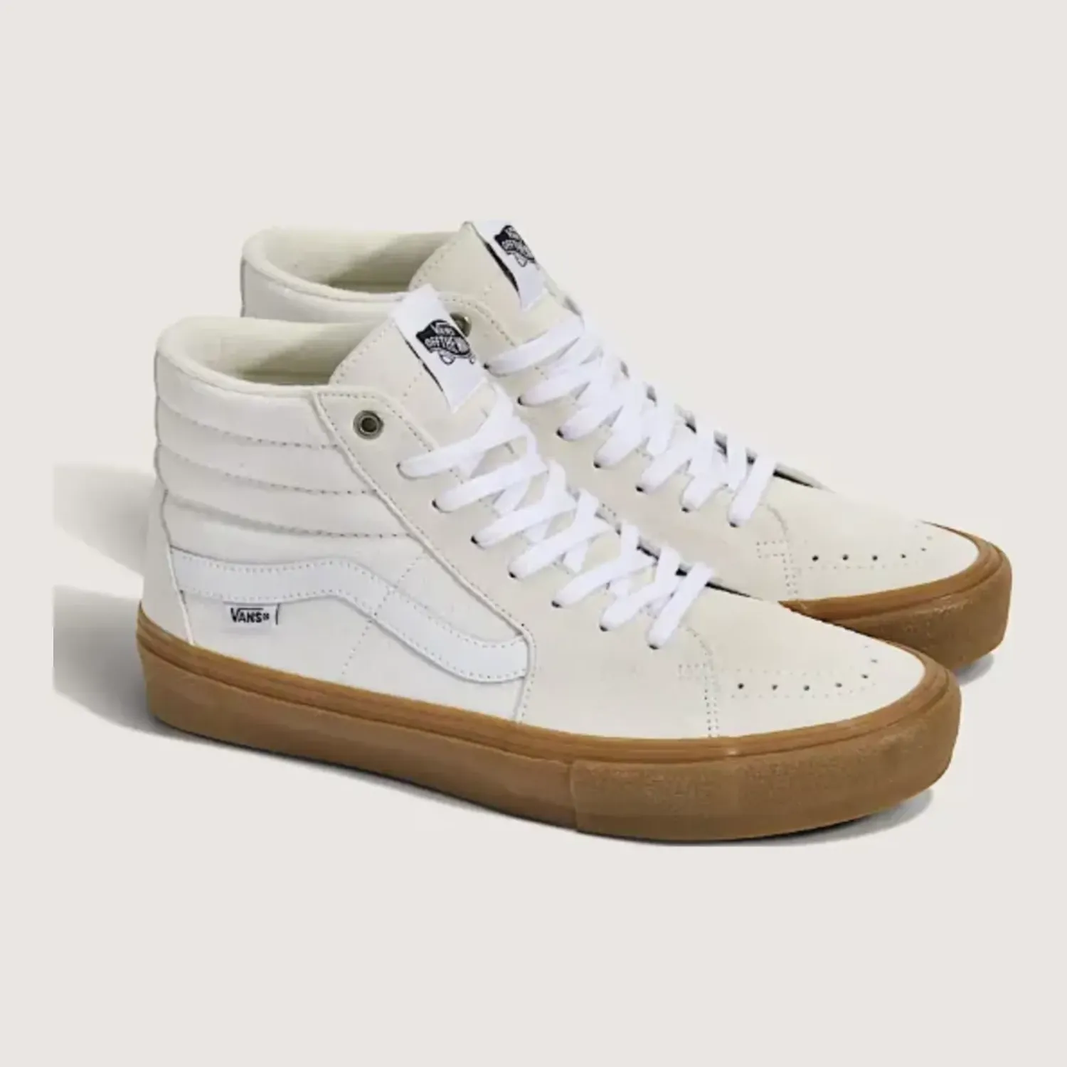 Vans Men's Sk8-Hi, Color: Crepe White/ Gum, Size: 8