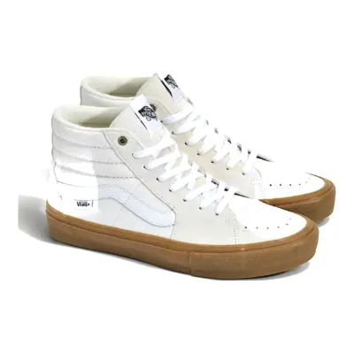 Vans Men's Sk8-Hi in Crepe White / Gum, main view
