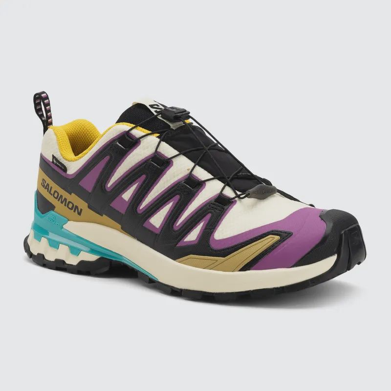 Salomon Women's XA Pro 3D V9 Gore-Tex, Color: Transparent Yellow / Black / Waterfall, Size: 7