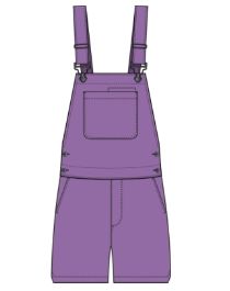 Wild Rye Eeva Short Overalls, Color: Amethyst, Size: 2