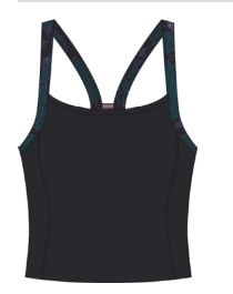 Wild Rye Lucille Crop Tank, Color: Black, Size: Small