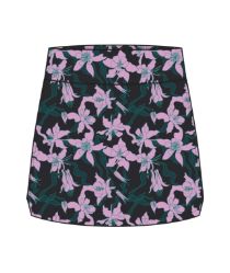 Wild Rye Parker Skort, Color: Black Aqua Bloom, Size: 2