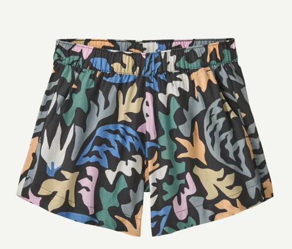 Patagonia Women's Garden Island Shorts, Color: Abstract Kaleido / Black, Size: Xtra Small