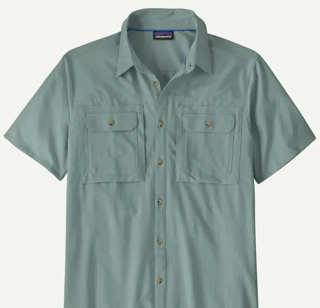 Patagonia Men's Short Sleeved Self Guided Sun Shirt, front view