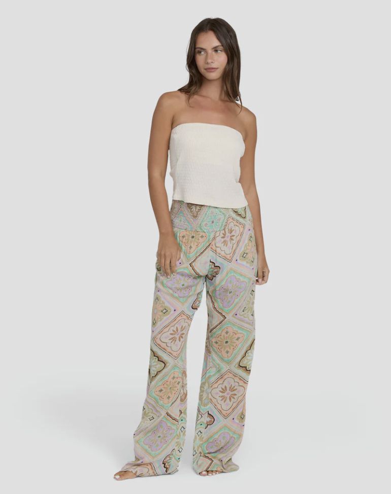 Billabong Women's New Waves 2 Printed Pant, Color: Cactus, Size: Xtra Small