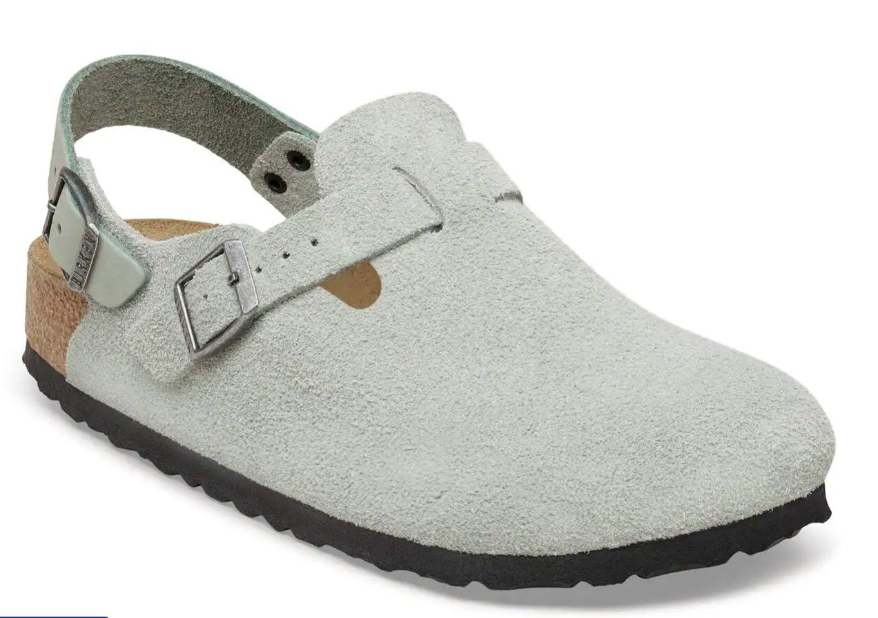 Birkenstock Tokio, Color: Pure Sage Suede, Size: 37