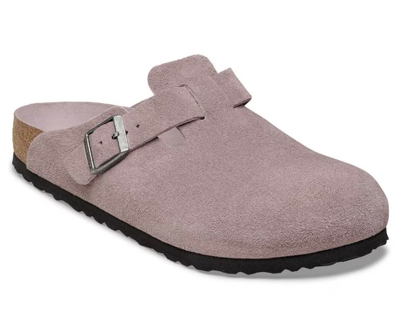 Birkenstock Boston Soft Footbed, Color: Faded Purple Suede, Size: 41