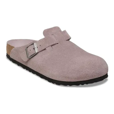 Birkenstock Boston Soft Footbed in Faded Purple Suede, main view