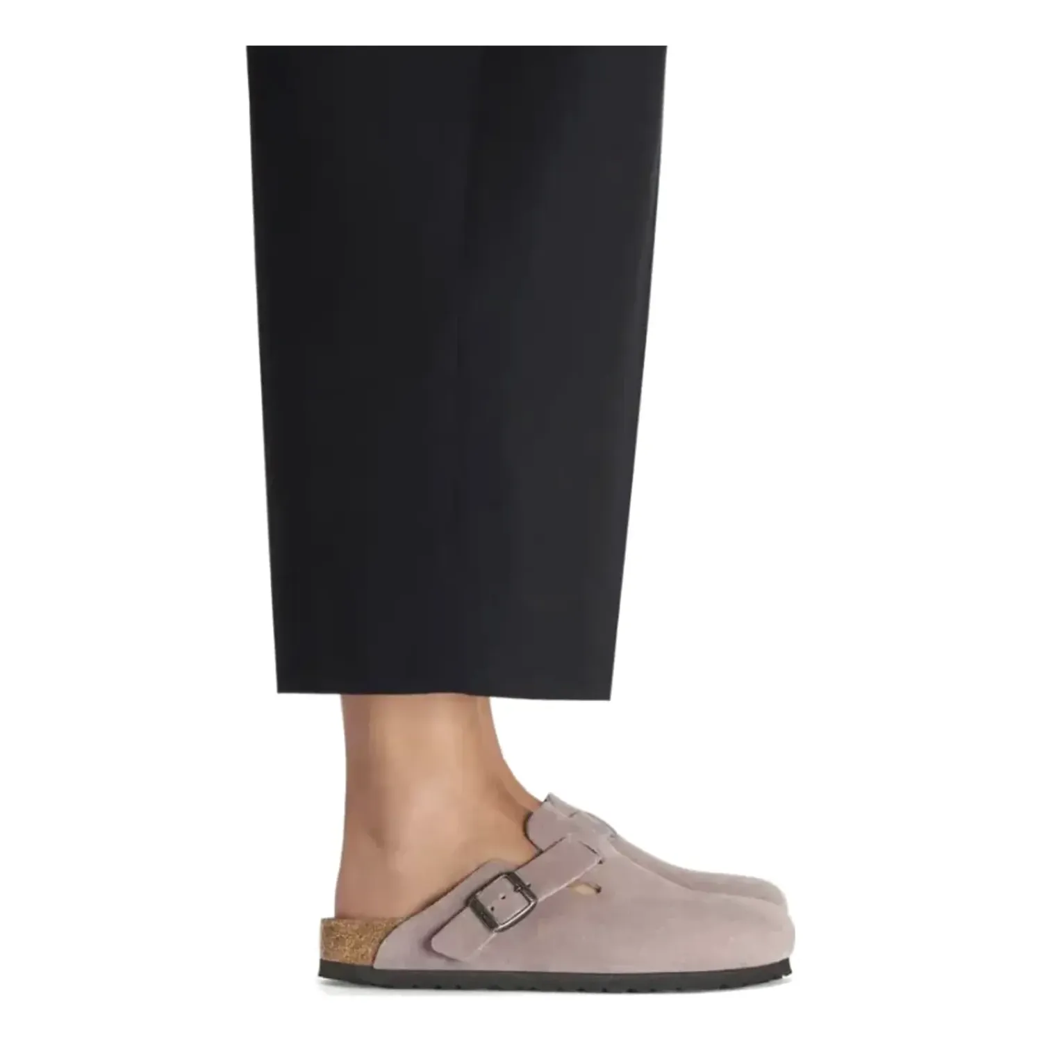 Birkenstock Boston Soft Footbed in Faded Purple Suede, alternate view 2