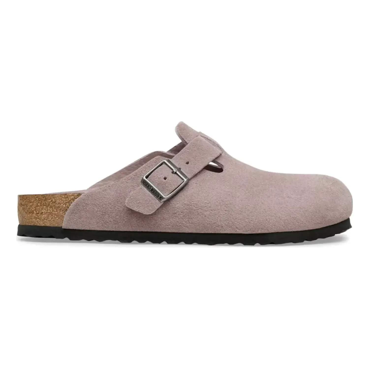 Birkenstock Boston Soft Footbed in Faded Purple Suede, alternate view 3