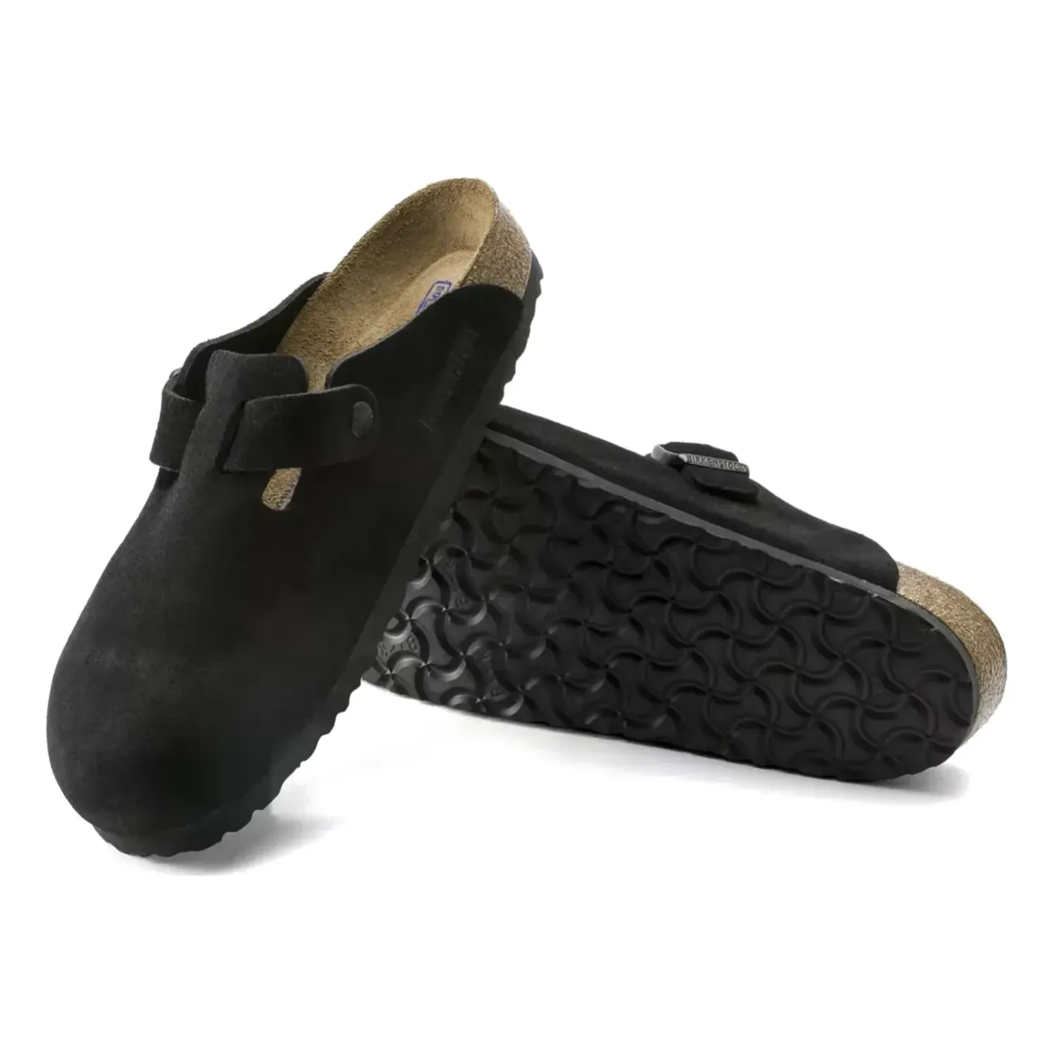 Birkenstock Boston Soft Footbed in Black, alternate view 1