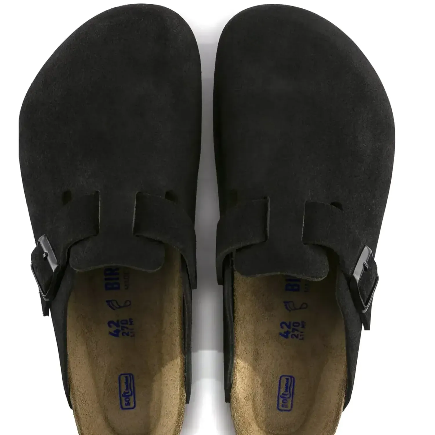 Birkenstock Boston Soft Footbed in Black, alternate view 2