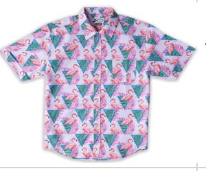 Party Shirt International  Stretch Tech Shirt, Color: Pigeons Gone Wild, Size: Small