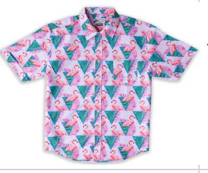 Party Shirt International Stretch Tech Shirt, Color: Pigeons Gone Wild, Size: M