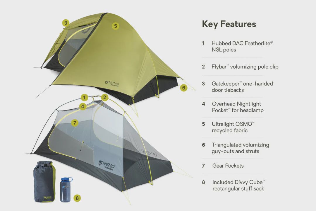 Nemo Hornet OSMO 2 person Ultralight Backpacking Tent