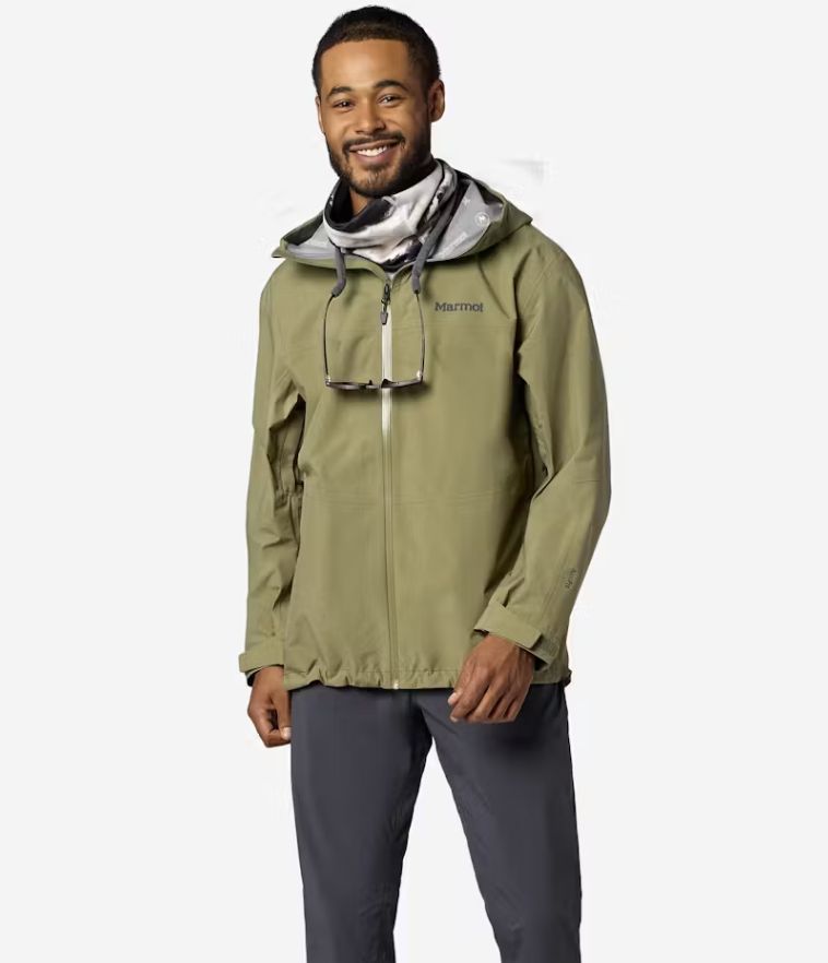Marmot Men's PreCip Evo Flex Rain Jacket, Color: Olive Grove, Size: Small