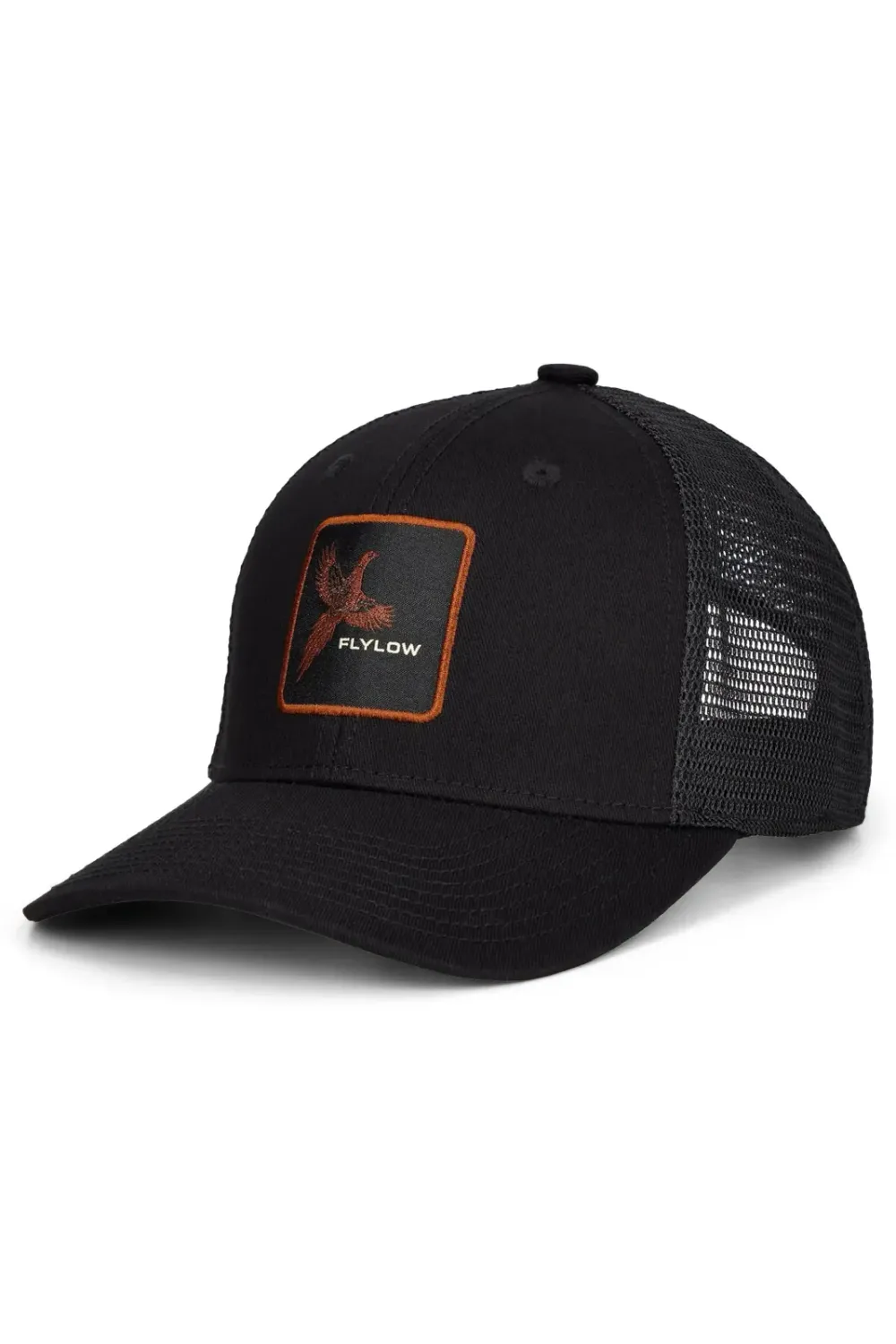 Flylow Undercover Trucker Hat in Black Mesa, front view