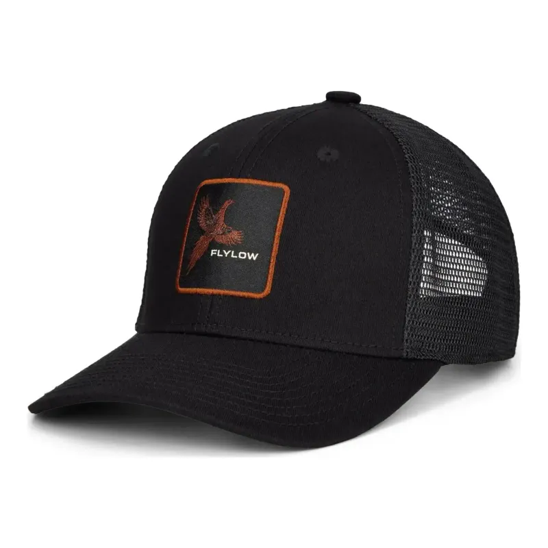 Flylow Undercover Trucker Hat in Black Mesa, front view