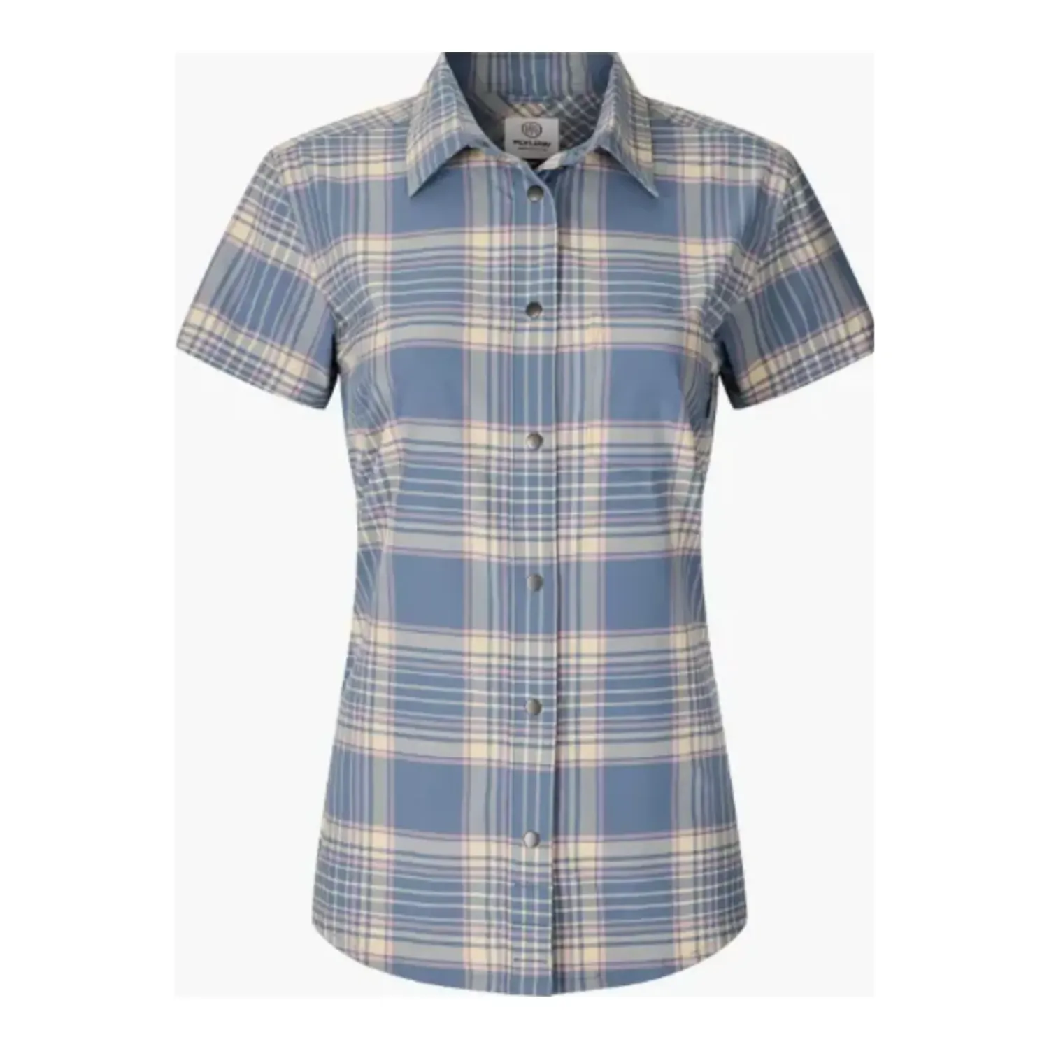Flylow Women's Anderson Shirt, Color: Ocean/ Dune Plaid, Size: XS