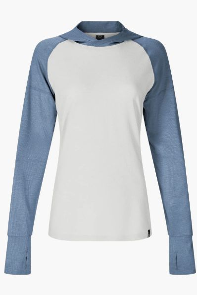 Flylow Women's Moonlight Shirt, Color: Sky/ Ocean, Size: Small