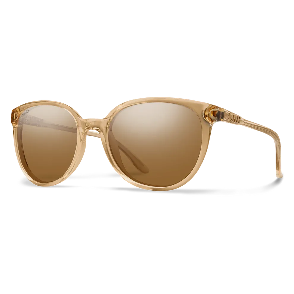 Smith Cheetah, Frame Color: Champagne Crystal, Lens Color: CP Polarized Brown