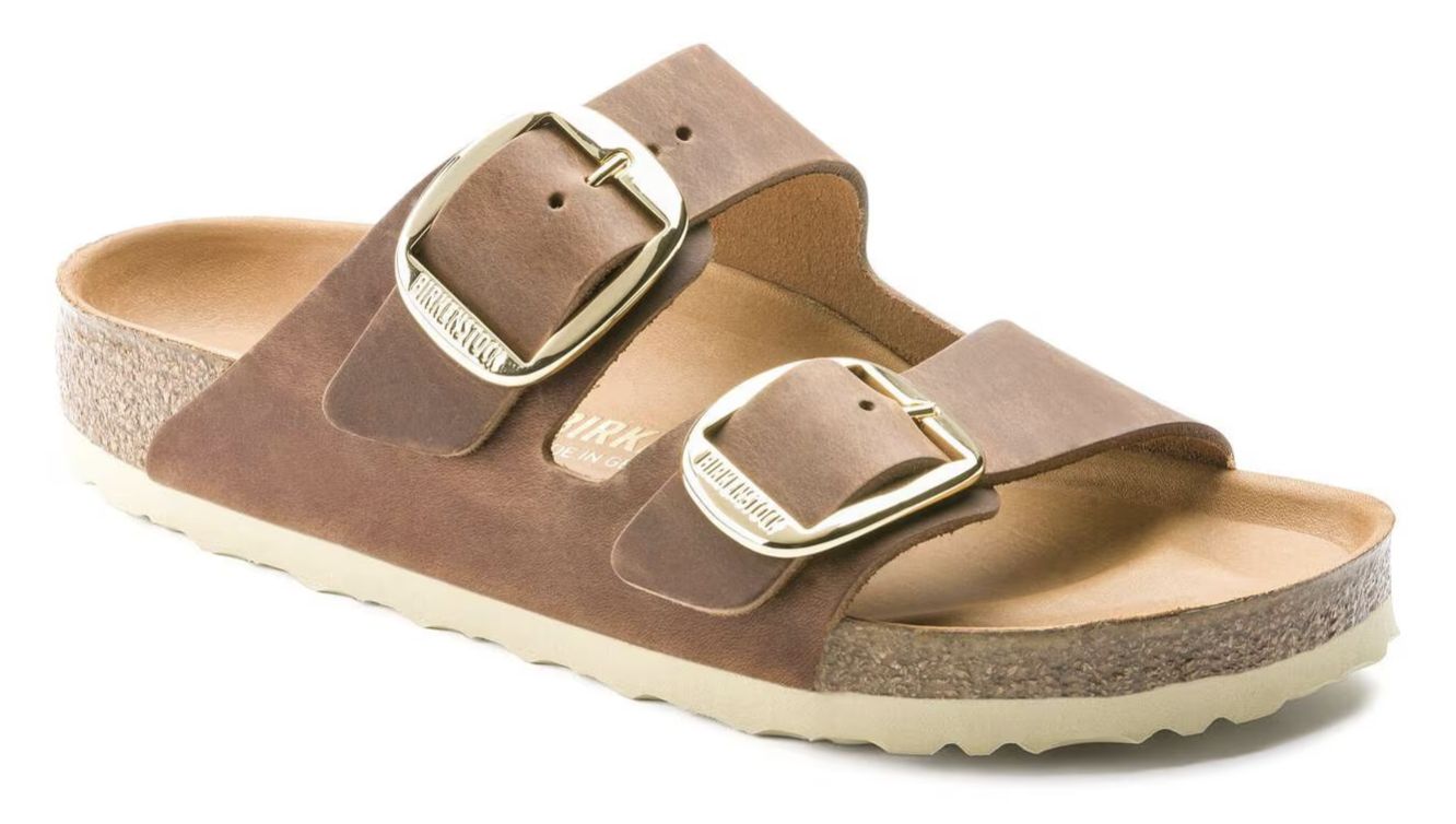Birkenstock Women's Arizona Big Buckle, Color: Oiled Leather Cognac, Size: 37