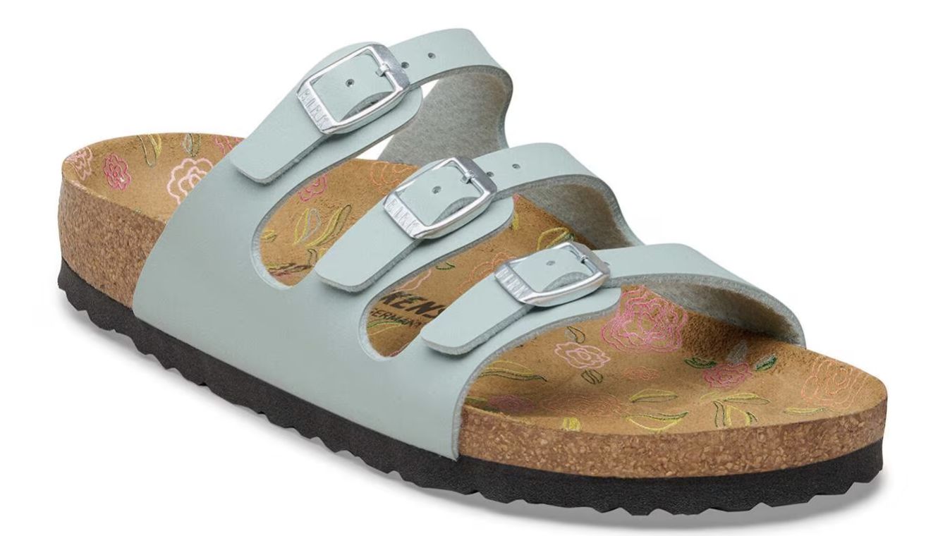 Birkenstock Women's Florida, Color: Pure Sage FB Print, Size: 37
