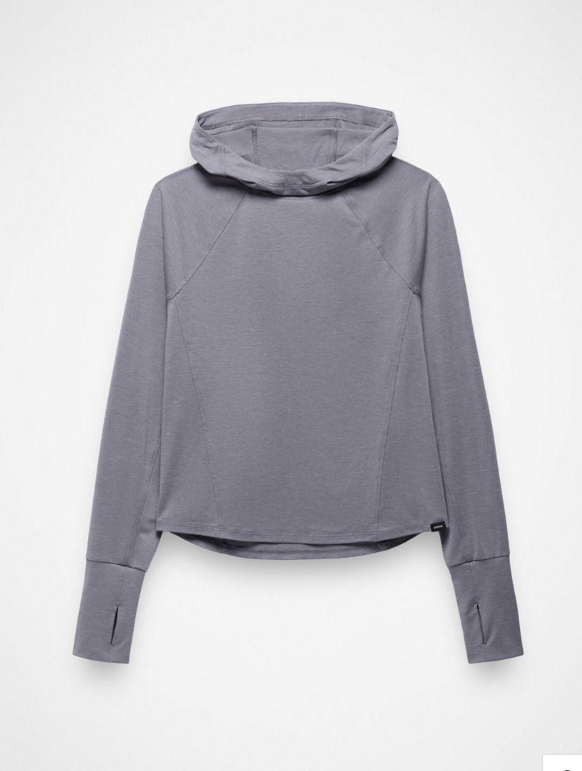 Prana Women's Sol Searcher Sun Hoodie, Color: Taro, Size: X-Small